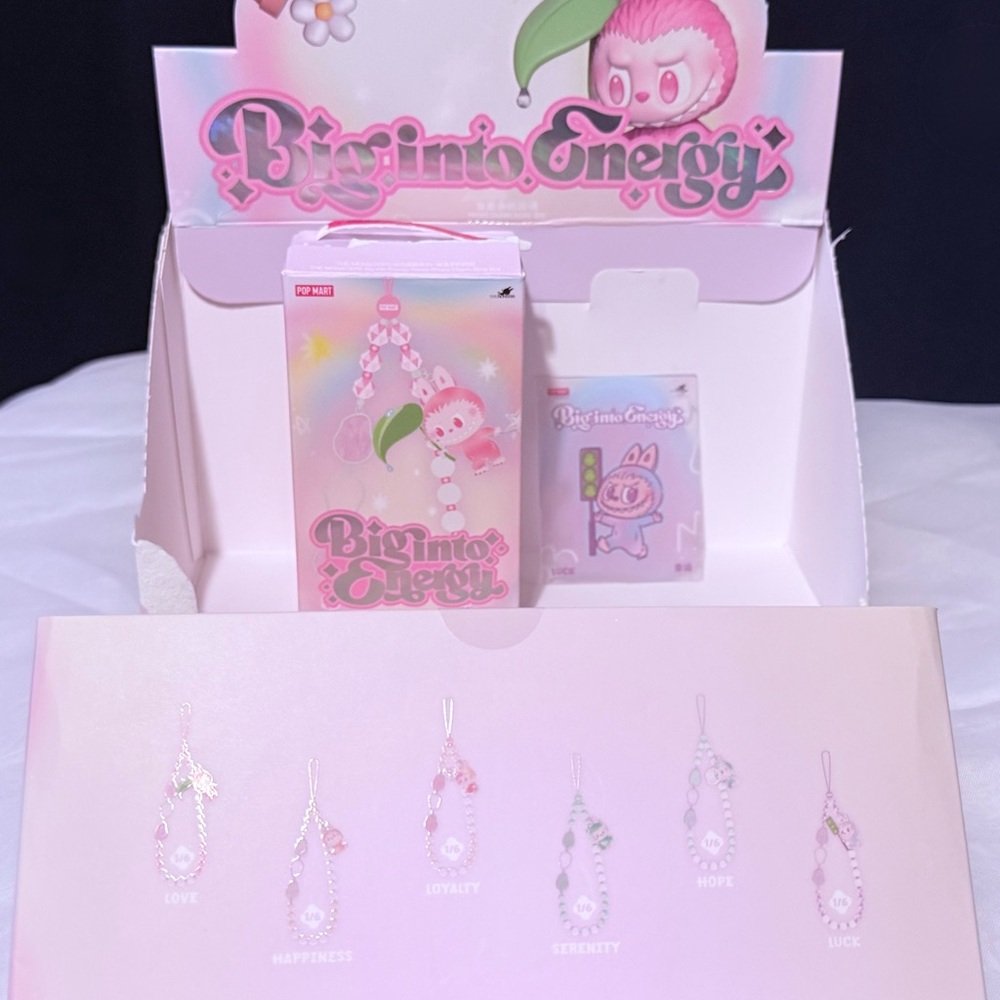 Pop Mart Labubu The Monsters Big Into Energy  Series ID LUCK Phone Charm NIB